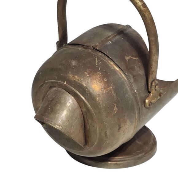 Antique Vintage Brass Coal Scuttle with Handle Mini 8 inches - Picture 10 of 14